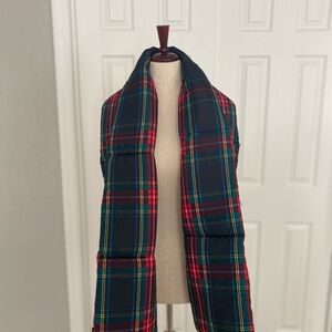 J.Crew Plaid Tartan Puffer Scarf